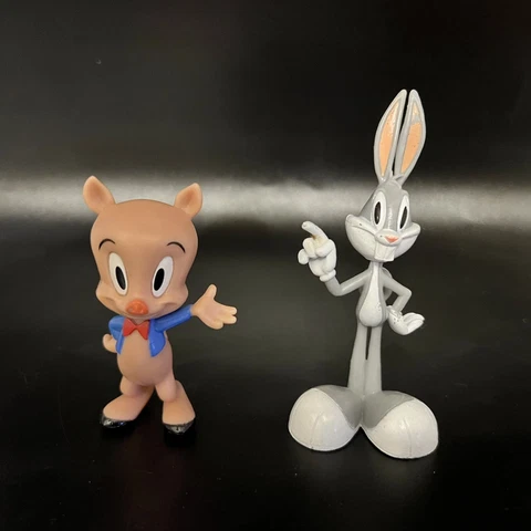 Bugs Bunny & Porky Pig Figures 2012 The Bridge Direct 2.75" 3.5" Cover