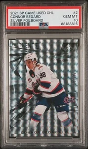 2021-22 SP Game Used CHL Silver Foilboard /249 Connor Bedard #2 PSA 10 POP 21 - Picture 1 of 2