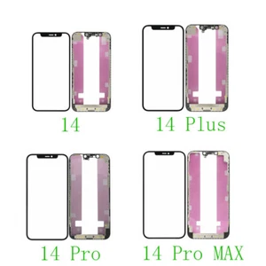 NUOVO schermo lente vetro esterno anteriore per Apple iPhone 14 / 14 Pro / Max + OCA + cornice - Foto 1 di 5
