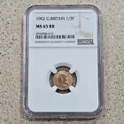 1902 Great Britain 1/2 Farthing Bronze Coin NGC Slabbed & Graded At MS65 RB