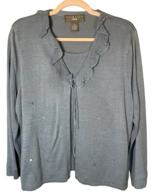 Conjunto de suéter Norton McNaughton beige adjunto para mujer talla PS Foto 1 de 4