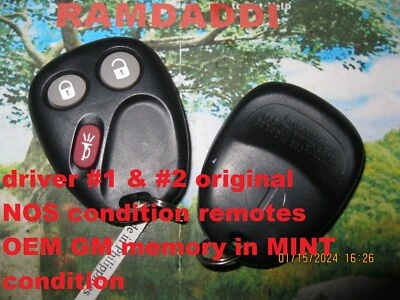 2x  New OEM GM 02-09 Trailblazer Remote Fob Set Rainier Envoy Bravada 15008008-9 - Image 1 of 4