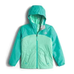 The North Face Girls Warm Storm Hooded Waterproof Jacket - Ice Green, Size XL - Picture 1 of 5