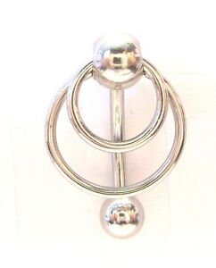 Surgical Steel Double Hoop Dangle Barbell VCH Clit Clitoral Hood Ring 14 gauge
