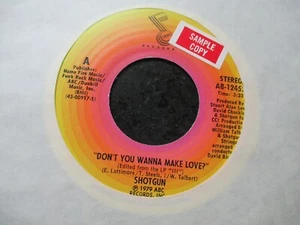 Shotgun 1979 Promotional Sample Copy 45 Vinyl Record Album Stone Woman Make Love - Imagen 1 de 5