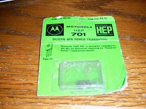 MOTOROLA HEP 701 Silicon NPN Power Transistor New Old Stock - Picture 1 of 2