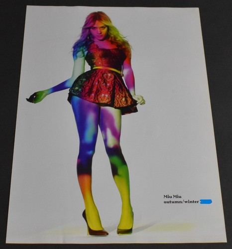 Pubblicità Stampa 2009 Sexy Moda Tacchi Lunghi Gambe Biondo Miu Miu Abito Bellezza Femminile