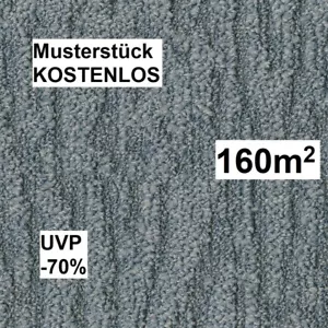 Teppichfliesen GRAU BLAU B1 50x50 Schlinge 7,5mm 4,95€/Fliese 160m2 UVP 64€/m2 - Bild 1 von 9