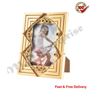 Wooden Shabby Chic Rustic Driftwood Photo Freestanding Picture Frame-4x6" - Picture 1 of 5