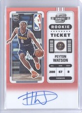 PEYTON WATSON 2022-23 CONTENDERS OPTIC #101 ROOKIE TICKET RED PRIZM AUTO /99 RC