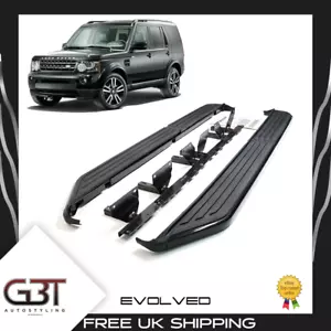 ALL BLACK STEALTH SIDE STEPS RUNNING BOARDS FOR LAND ROVER DISCOVERY 3 & 4 04-18 - Picture 1 of 14