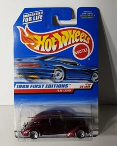 Hot Wheels 1999 primeras ediciones 1/26 1936 cordón rojo con radios de encaje cromado  - Imagen 1 de 4