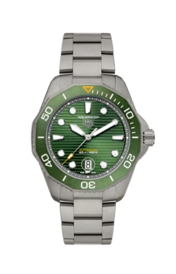 TAG Heuer Aquaracer 自动钛绿色表盘男士腕表 WBP208B.BF0631 — 第 1/4 张图片