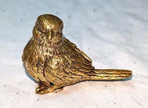 Gorrión Oro Lustre Vintage Pájaro Antiguo Adorno Victoriano Antigua Estatuilla Latón - Imagen 1 de 24