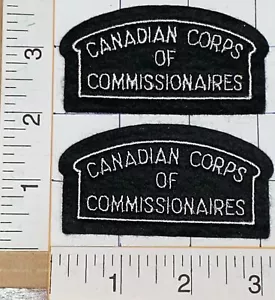 2 CANADIAN CORPS OF COMMISSIONAIRES CREST EMBLEM PATCH LOT - Foto 1 di 1