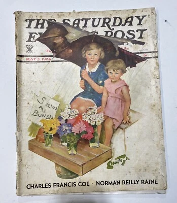 THE SATURDAY EVENING POST May 5, 1934 - Flower Chidren. Ellen Pyle Full Magazine - Image 1 of 3