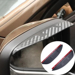 2pcs For volvo XC60 2014-2017 Carbon fiber ABS Rearview Mirror Rain Eyebrow Trim - Picture 1 of 6