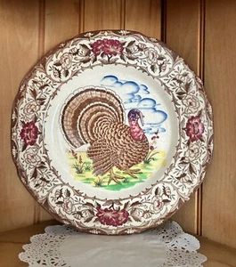 Vintage Maruta Ware Turkey Decorative Plate Multicolor Floral Border 10 Inches J - Picture 1 of 4