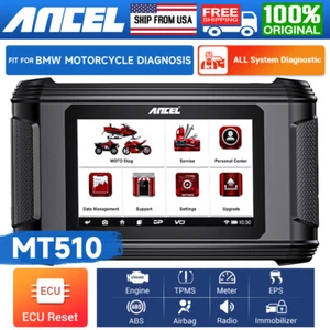 ANCEL MT510 Motorcycle OBD2 Scanner All System Diagnostic ECU Coding For BMW - Foto 1 di 15