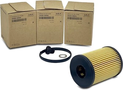 3 PIEZAS OEM Kia, 26350-2S000, Filtros de aceite compatibles con Kia Sorento, K5, 2,5L Foto 1 de 4
