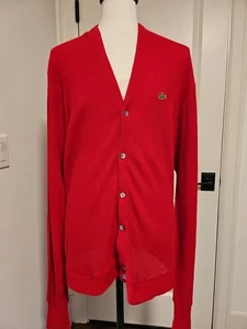 Cárdigan Suéter De Colección Izod Lacoste Para Hombre Extra Grande Rojo Orlon Acrílico Tejido - Imagen 1 de 8