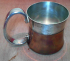 Georg Jensen -  Rare  Henning Koppel Copper Silver Tavern Mug