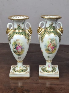 ANTICA COPPIA DI VASI CARL THIEME SEC.XIX - Foto 1 di 17