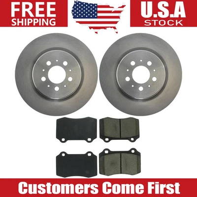 Juego de rotores de freno traseros + pastillas de freno para 2004 2005 2006 2007 Volvo S60 Foto 1 de 4