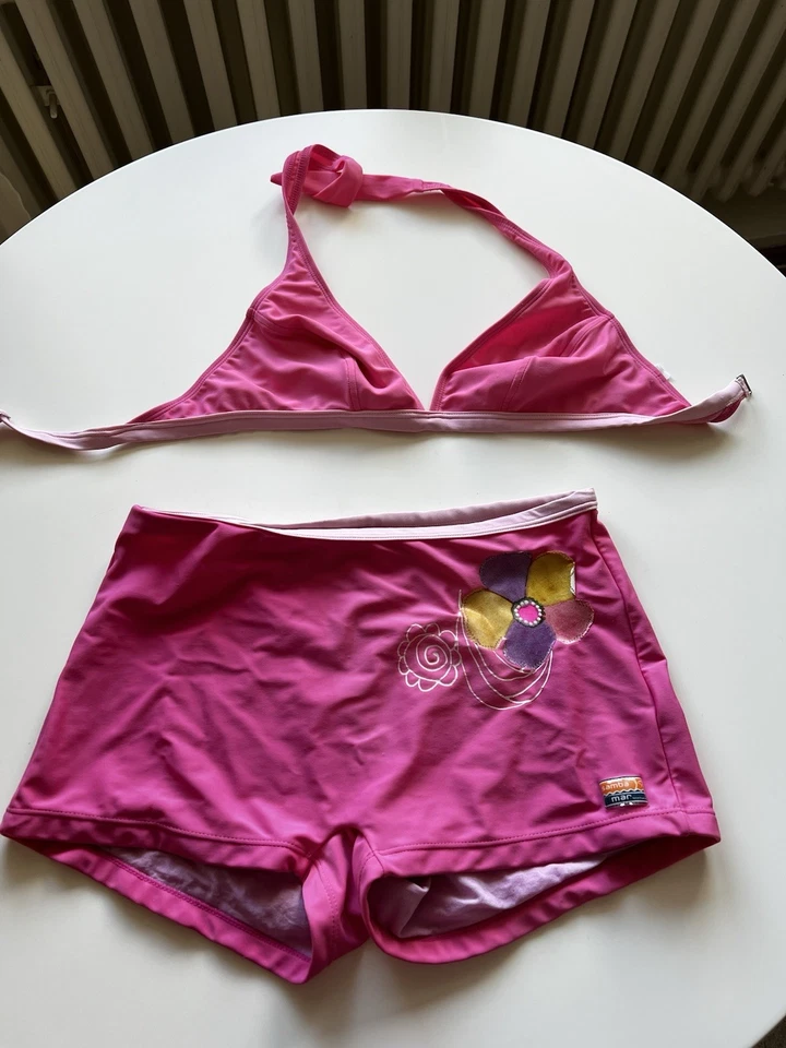 Bikini Set rosa Oberteil L Badeshorts XL - Bild 1 von 2