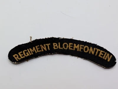 South Africa Regiment Bloemfontein Shoulder Flash Patch Badge WW2 Vintage Rare.  - Image 1 of 2
