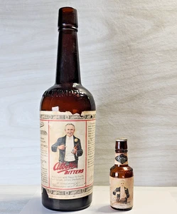 Botella C W ABBOTT'S BITTERS con ETIQUETA Muestra Quinto Lote Baltimore Era de la Prohibición - Imagen 1 de 21