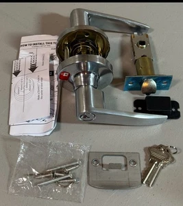 Privacy Indicator Lever Lock Inuse or Vacant Occupied Bathroom Door Handle NEW - Picture 1 of 2