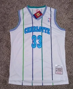 XL Alonzo Mourning Charlotte Hornets #33 Weiß NBA Basketball Trikot Brandneu - Bild 1 von 2