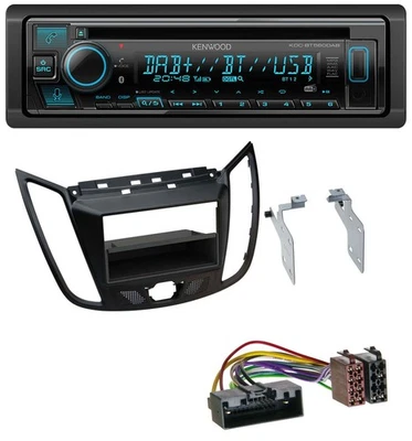 Kenwood Bluetooth DAB CD MP3 USB Autoradio für Ford C-Max Kuga matt schwarz - Bild 1 von 4