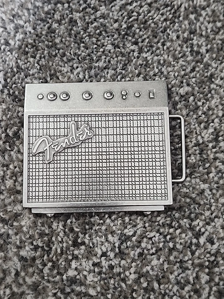 Amplificador de guitarra Fender tono plateado hebilla de cinturón para hombre ~ amplificador Foto 1 de 4