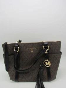 Michael Kors Sullivan Signature Brown Small Tote Handbag - Picture 1 of 5