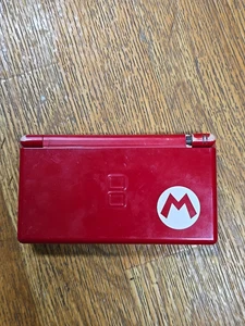 Mario Edition Nintendo DS Lite System Console Red For Parts Or Repair - Picture 1 of 11