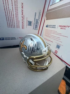 MARK INGRAM FIRMATO NEW ORLEANS SAINTS RIDDELL MINI COA PSA AP58311 - Foto 1 di 2
