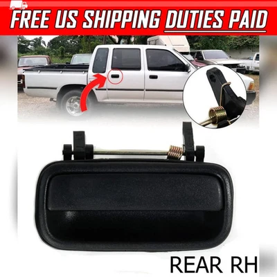 Manija de puerta exterior trasera derecha derecha negra para camioneta Toyota Hilux 1989-1997 Foto 1 de 4