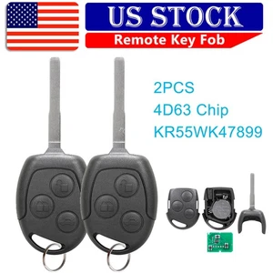 2 Remote Car Key Fob For 2011 2012 2013 2014 2015 2016 Ford Fiesta KR55WK47899 - Picture 1 of 7