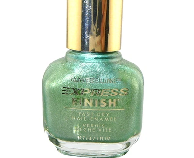 MAYBELLINE EXPRESS FINISH FAST DRY 90's NAIL POLISH LIME ALUMINUM XRARE NEW! - Image 1 of 4