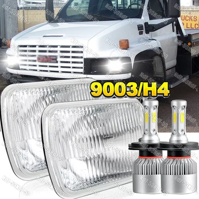 2x Fit GMC TopKick C6500 C5500 C4500 Truck 7x6 5x7'' Led Headlights Hi/Lo beam A - Image 1 of 4