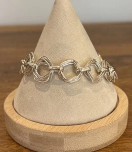 Pulsera de palanca modernista de eslabones de cadena cuadrados múltiples Silpada de plata de ley - Imagen 1 de 9