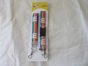 M & M's Schlüsselanhänger Schlüsselband Armband Set bunt Regenbogen NEU - Bild 1 von 2