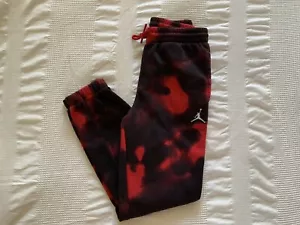 Jordan Red & Black Sweatpants Joggers Youth Boys Size Medium M 10-12 Excellent - Picture 1 of 7