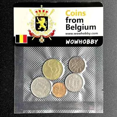 Moedas belgas 🇧🇪 5 moedas aleatórias exclusivas da Bélgica para coleta de moedas 🇧🇪 - Imagem 1 de 2