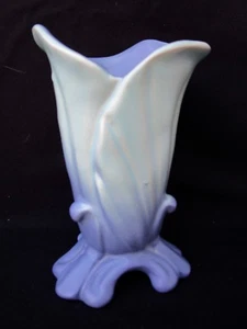 Vintage Weller Pottery White and Purple Vase Cabbage Design - Picture 1 of 7