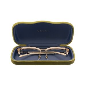 Gucci GG0660O White Half Rim Eyeglasses Frames 58mm 15mm 140mm - Made in Japan