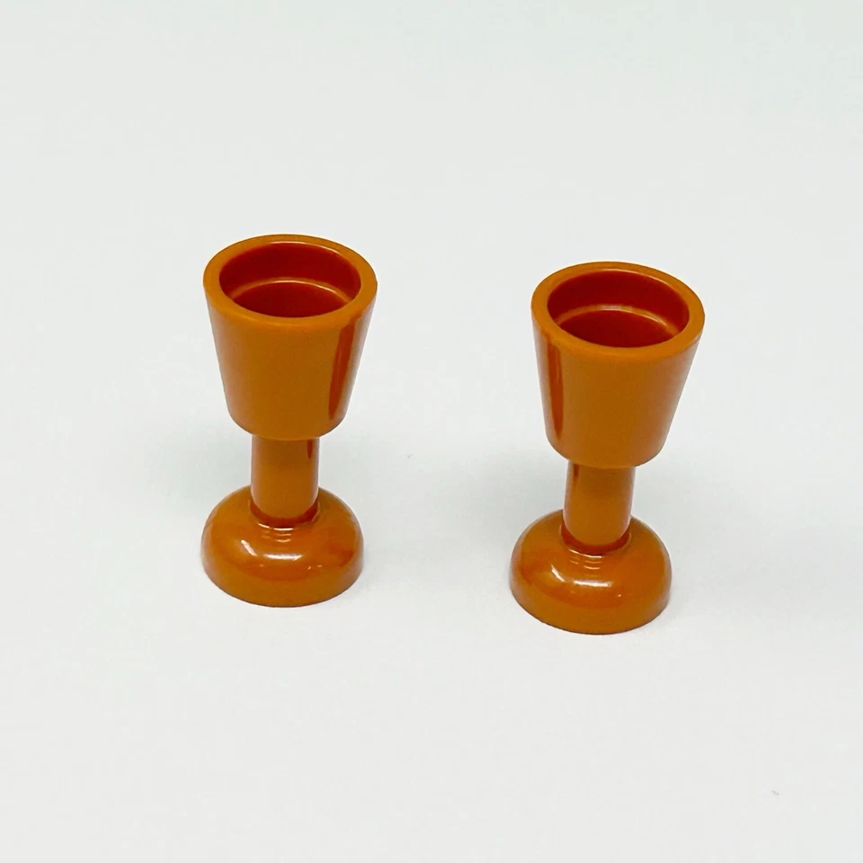 2343 LEGO Parts Utensil Goblet Cup Minifigure Accessories DARK ORANGE (2) Foto 1 de 1