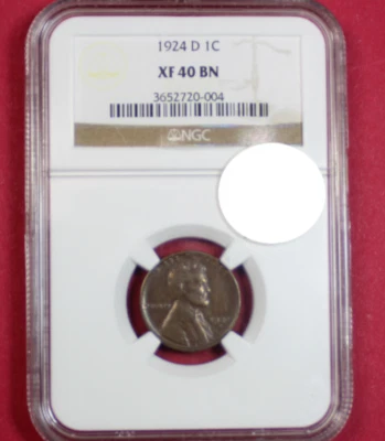 1924-D LINCOLN CENT NGC XF40 - Image 1 of 4